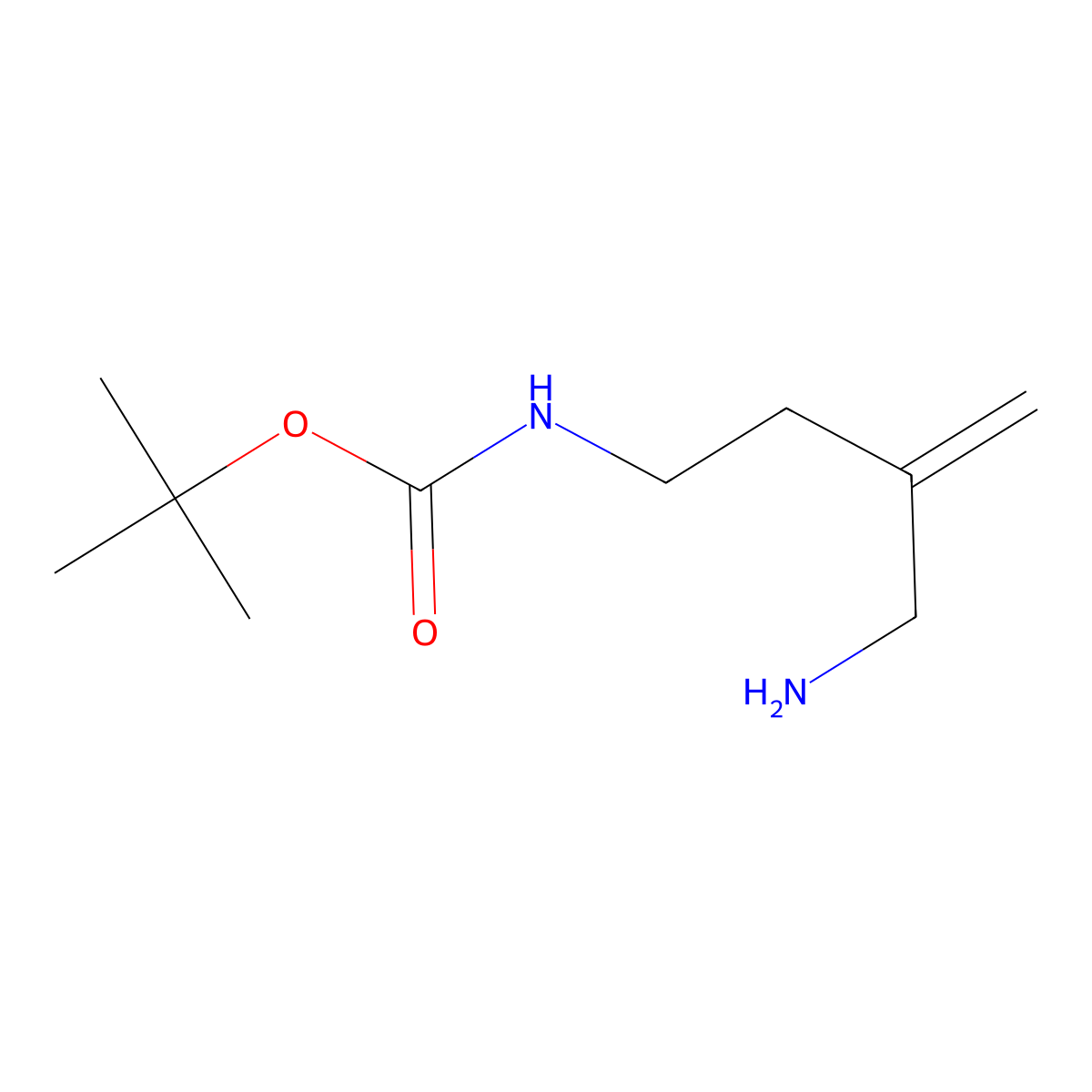 Tert-butyl N-[3-(aminomethyl)but-3-enyl]carbamate molecular structure, CAS 2353069-40-4