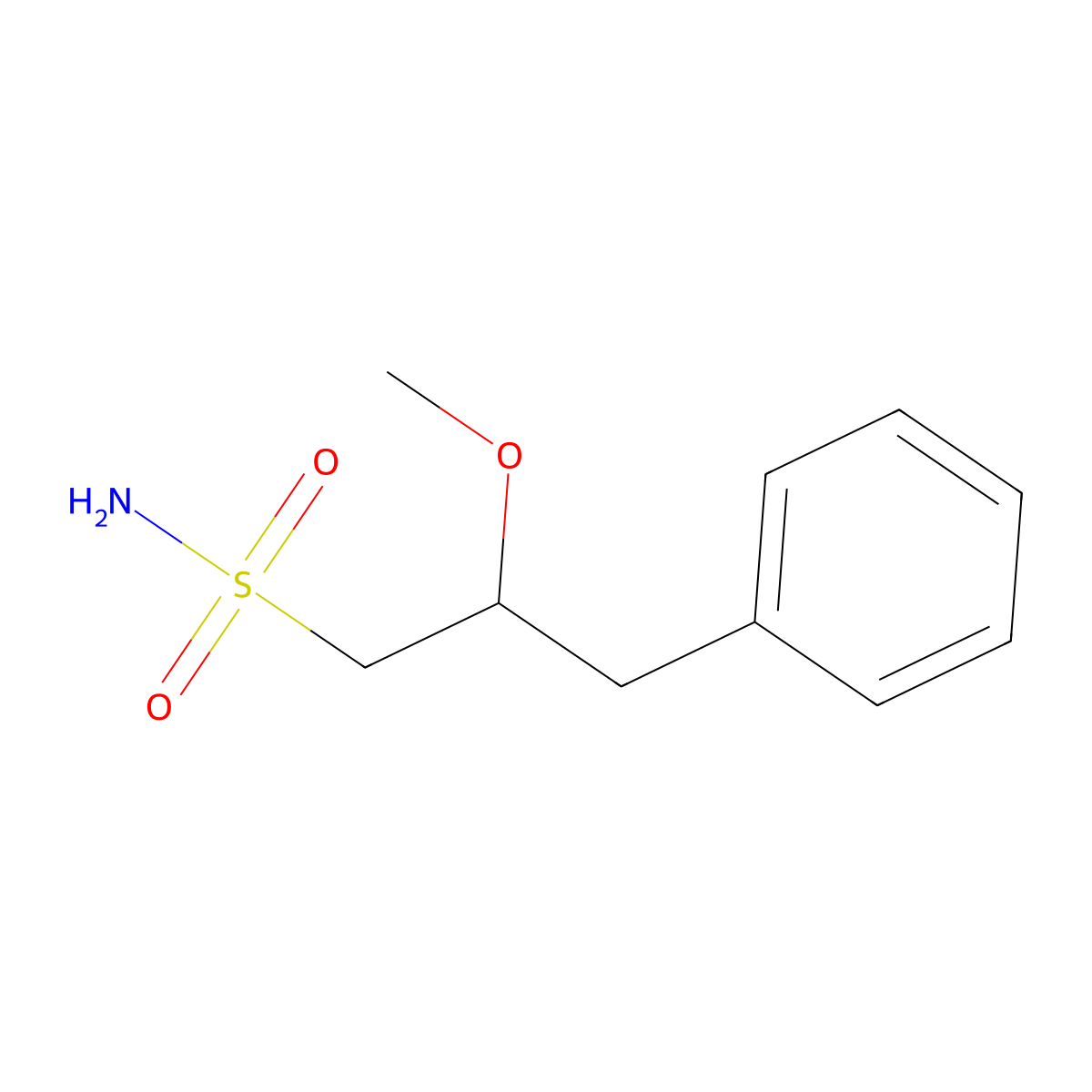 2-Methoxy-3-phenylpropane-1-sulfonamide molecular structure, CAS 2353070-02-5