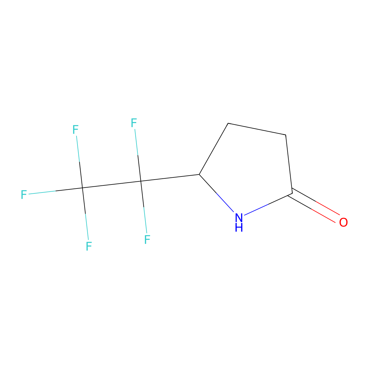5-(1,1,2,2,2-Pentafluoroethyl)pyrrolidin-2-one molecular structure, CAS 2353074-80-1