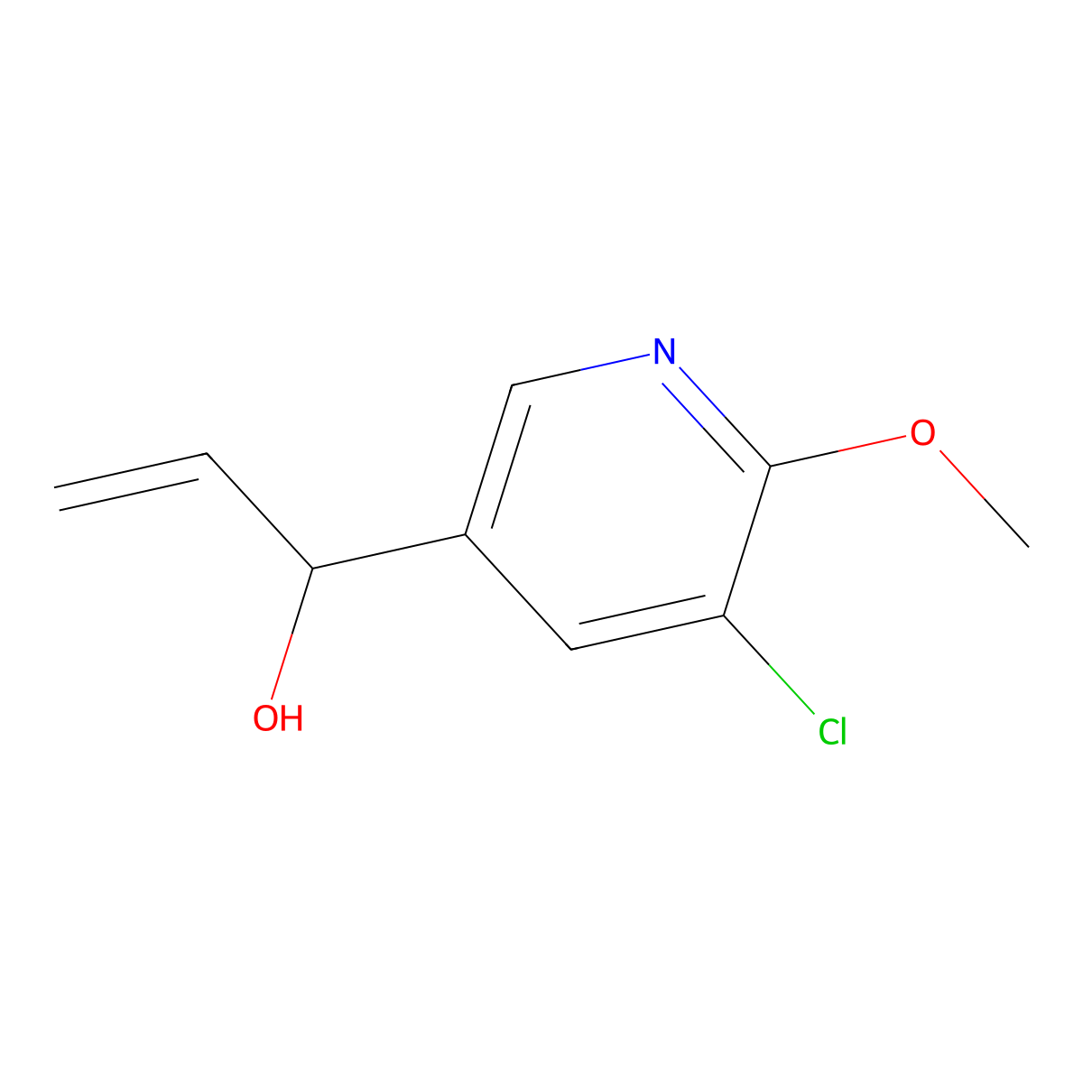 5-Chloro-alpha-ethenyl-6-methoxy-3-pyridinemethanol molecular structure, CAS 2353079-29-3