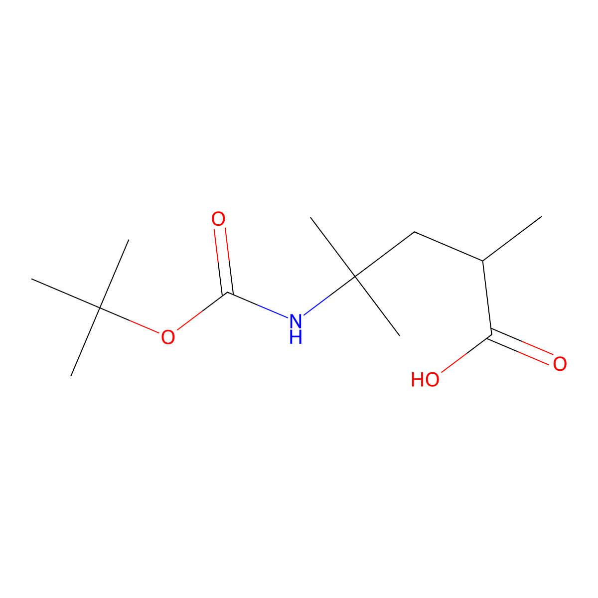 4-{[(Tert-butoxy)carbonyl]amino}-2,4-dimethylpentanoic acid molecular structure, CAS 2353088-78-3
