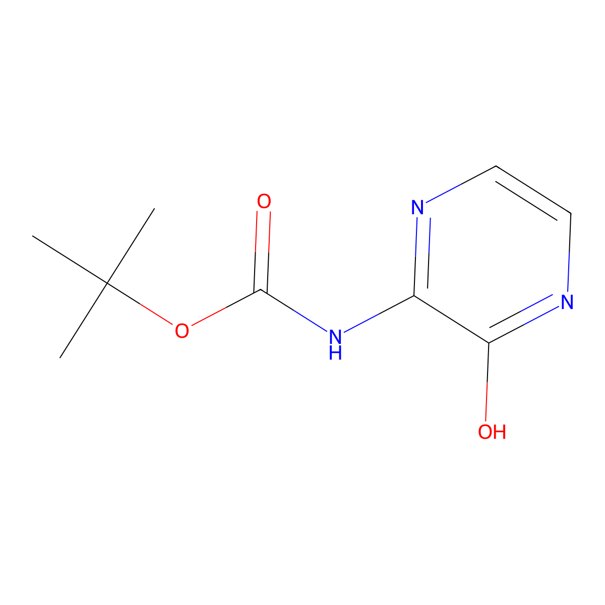 tert-butyl N-(3-hydroxypyrazin-2-yl)carbamate molecular structure, CAS 2353097-10-4