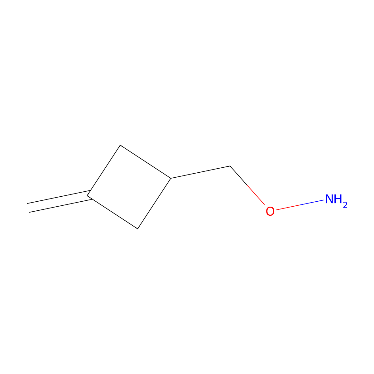 O-[(3-methylidenecyclobutyl)methyl]hydroxylamine molecular structure, CAS 2353109-77-8
