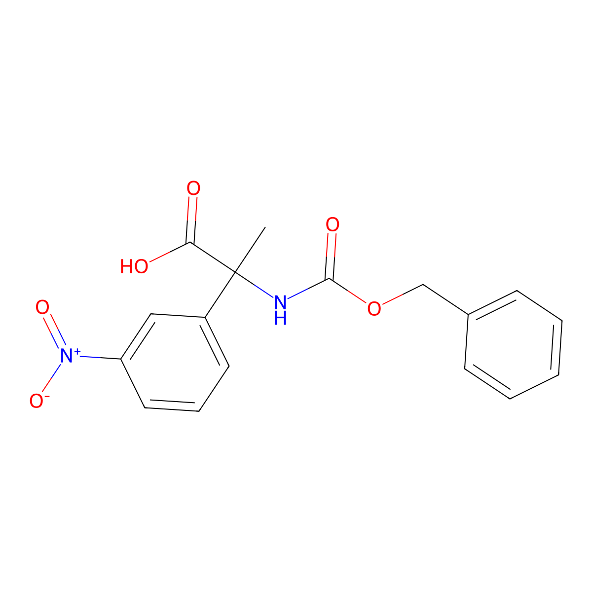 2-{[(Benzyloxy)carbonyl]amino}-2-(3-nitrophenyl)propanoic acid molecular structure, CAS 2353121-88-5