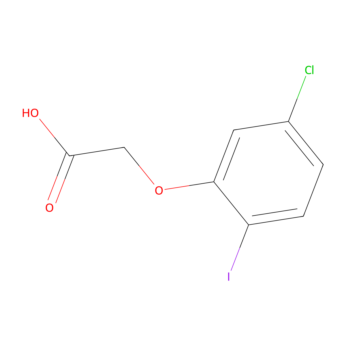 2-(5-Chloro-2-iodophenoxy)acetic acid molecular structure, CAS 2353126-72-2