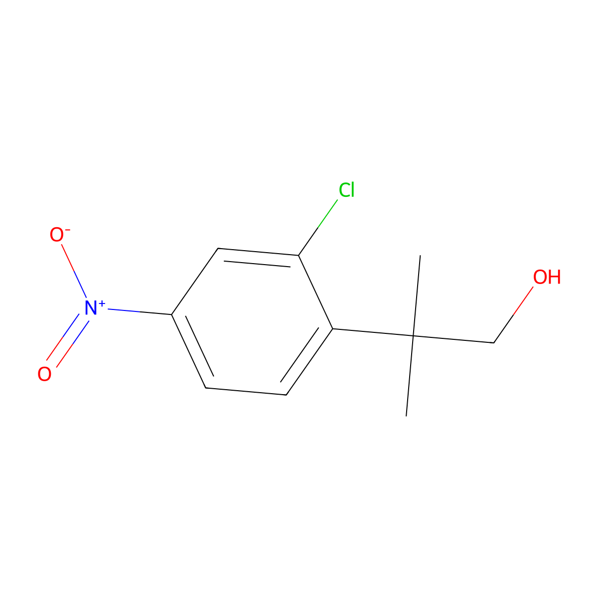 2-(2-Chloro-4-nitrophenyl)-2-methylpropan-1-ol molecular structure, CAS 2353130-01-3