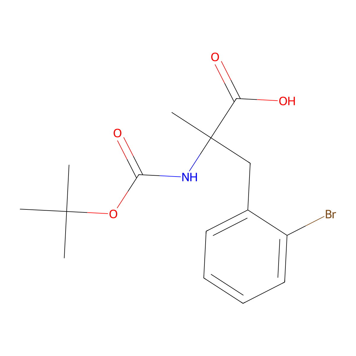 3-(2-Bromophenyl)-2-{[(tert-butoxy)carbonyl]amino}-2-methylpropanoicacid molecular structure, CAS 2353132-95-1