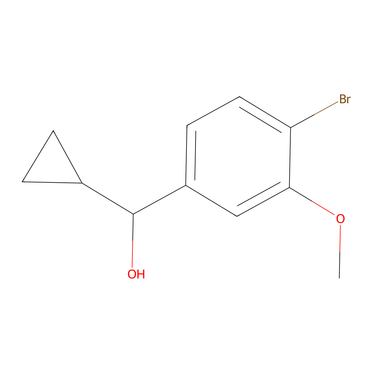 4-Bromo-alpha-cyclopropyl-3-methoxybenZenemethanol molecular structure, CAS 2353136-73-7