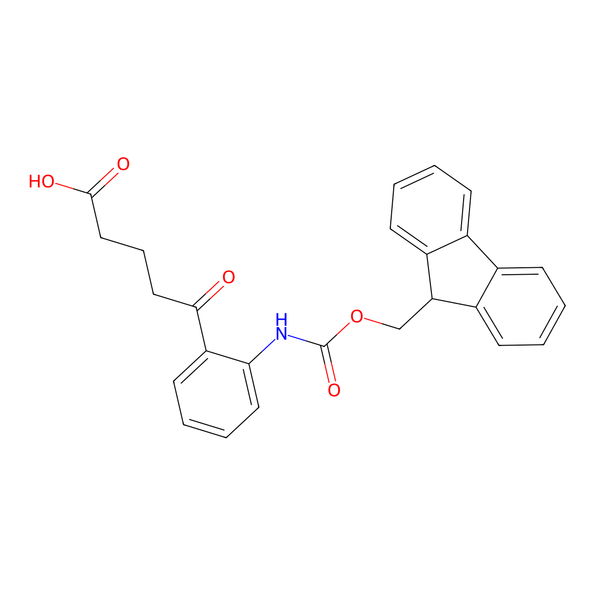 5-[2-({[(9H-fluoren-9-yl)methoxy]carbonyl}amino)phenyl]-5-oxopentanoic acid molecular structure, CAS 2353140-37-9