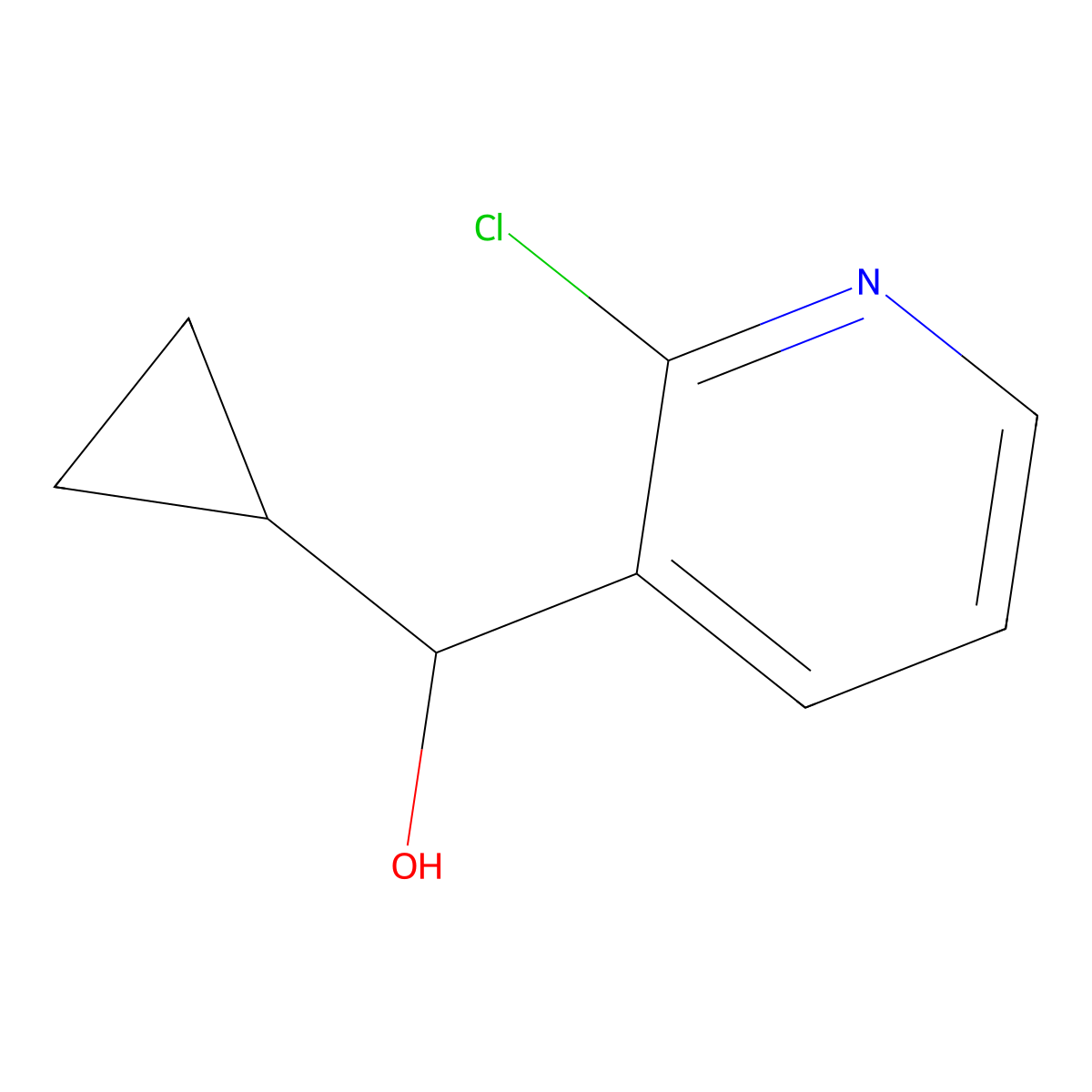 2-Chloro-alpha-cyclopropyl-3-pyridinemethanol molecular structure, CAS 2353168-45-1