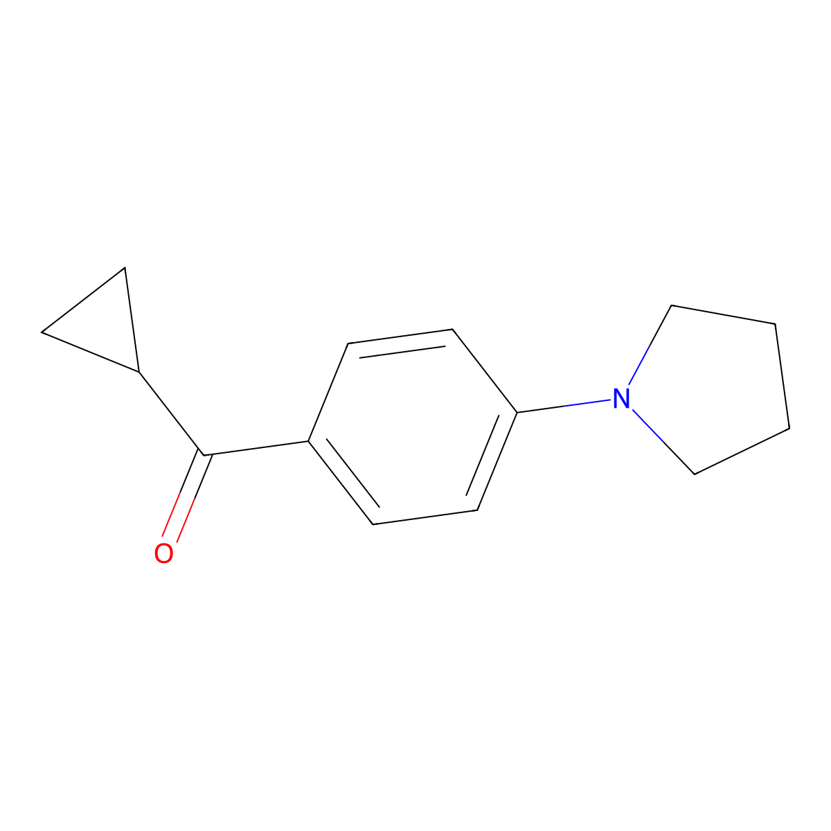 Cyclopropyl(4-(pyrrolidin-1-yl)phenyl)methanone molecular structure, CAS 2353176-23-3