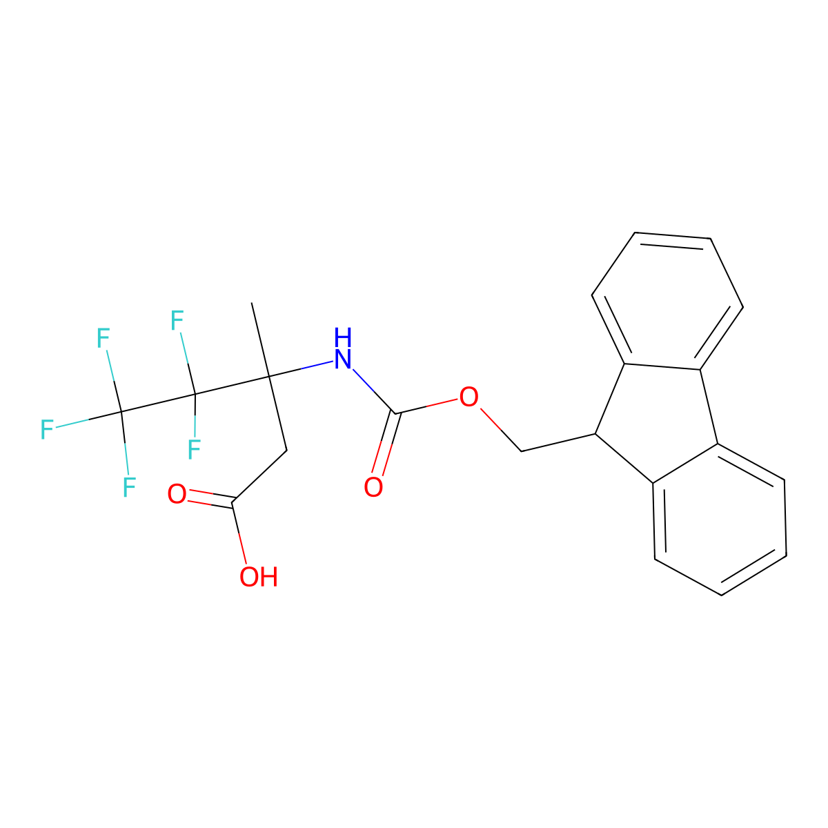 3-({[(9H-fluoren-9-yl)methoxy]carbonyl}amino)-4,4,5,5,5-pentafluoro-3-methylpentanoic acid molecular structure, CAS 2353192-95-5