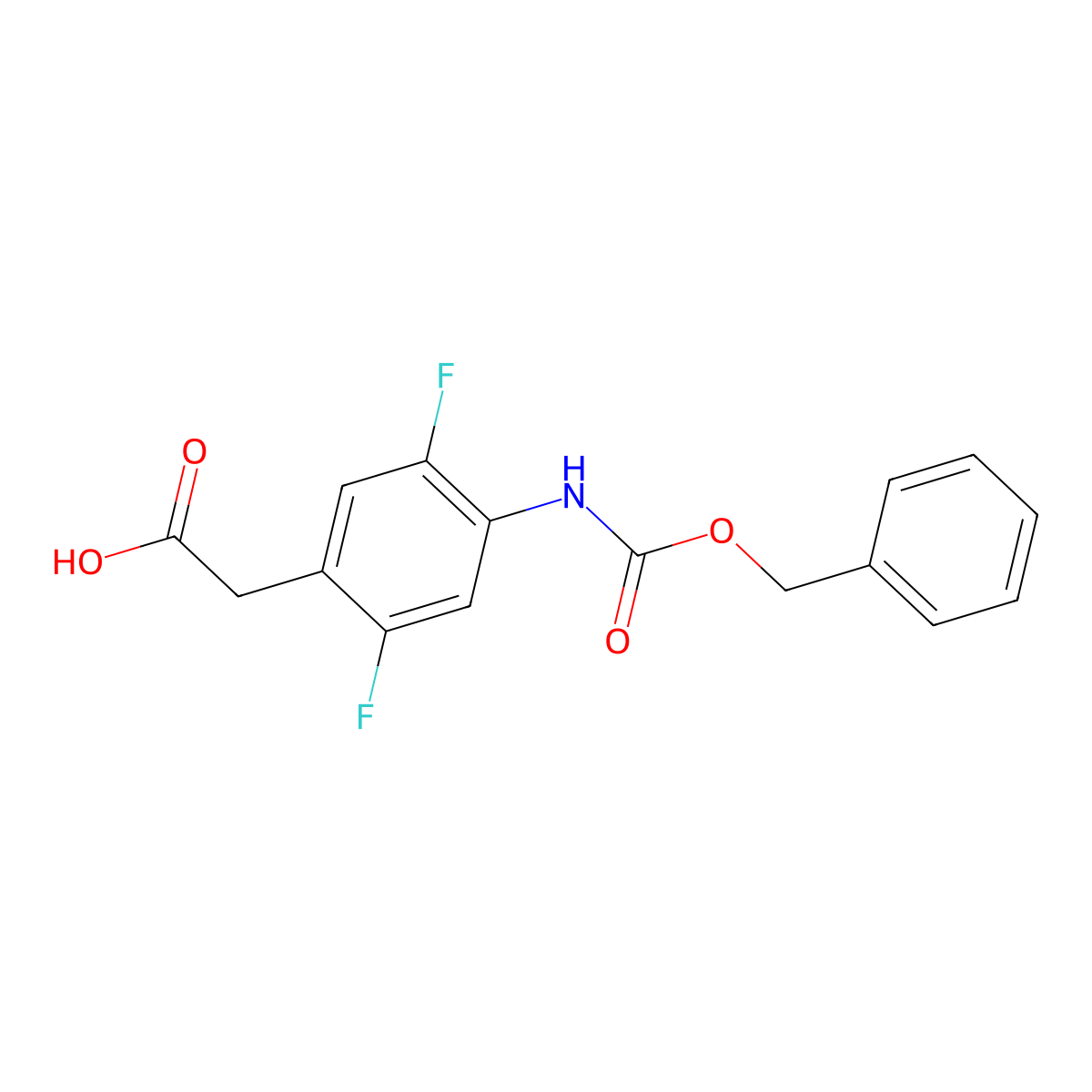 2-(4-{[(Benzyloxy)carbonyl]amino}-2,5-difluorophenyl)acetic acid molecular structure, CAS 2353194-63-3