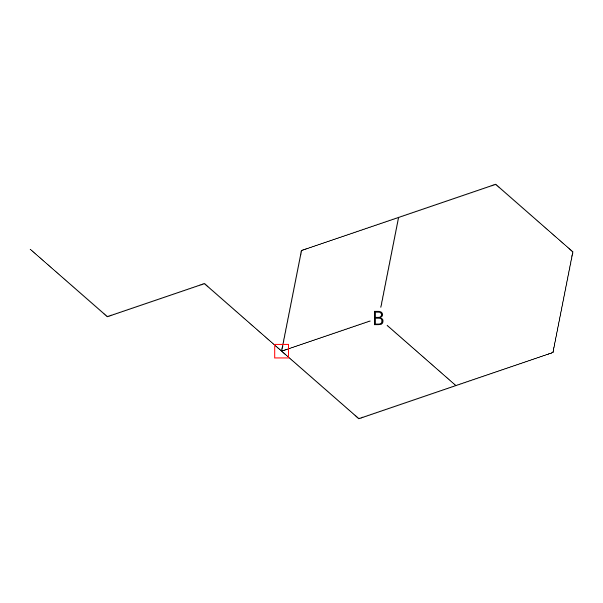9-Butyl-9-borabicyclo[3.3.1]nonane molecular structure, CAS 23532-74-3