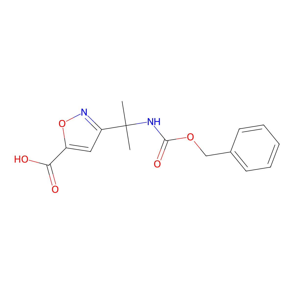 3-(2-{[(Benzyloxy)carbonyl]amino}propan-2-yl)-1,2-oxazole-5-carboxylic acid molecular structure, CAS 2353219-22-2