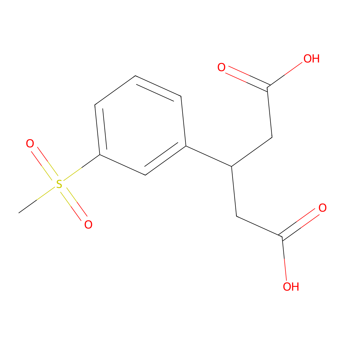 3-(3-Methanesulfonylphenyl)pentanedioic acid molecular structure, CAS 2353234-56-5
