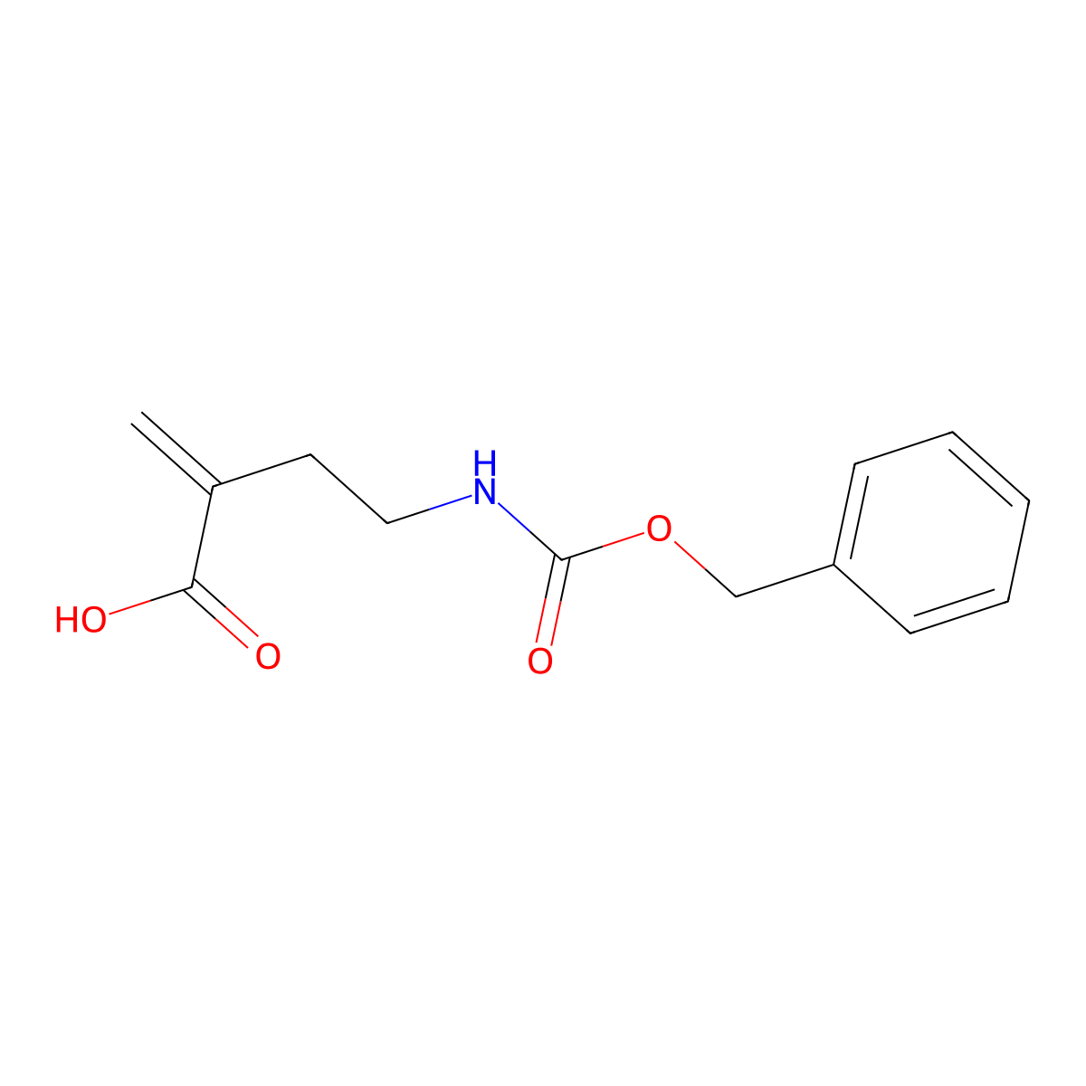 4-{[(Benzyloxy)carbonyl]amino}-2-methylidenebutanoic acid molecular structure, CAS 2353240-46-5
