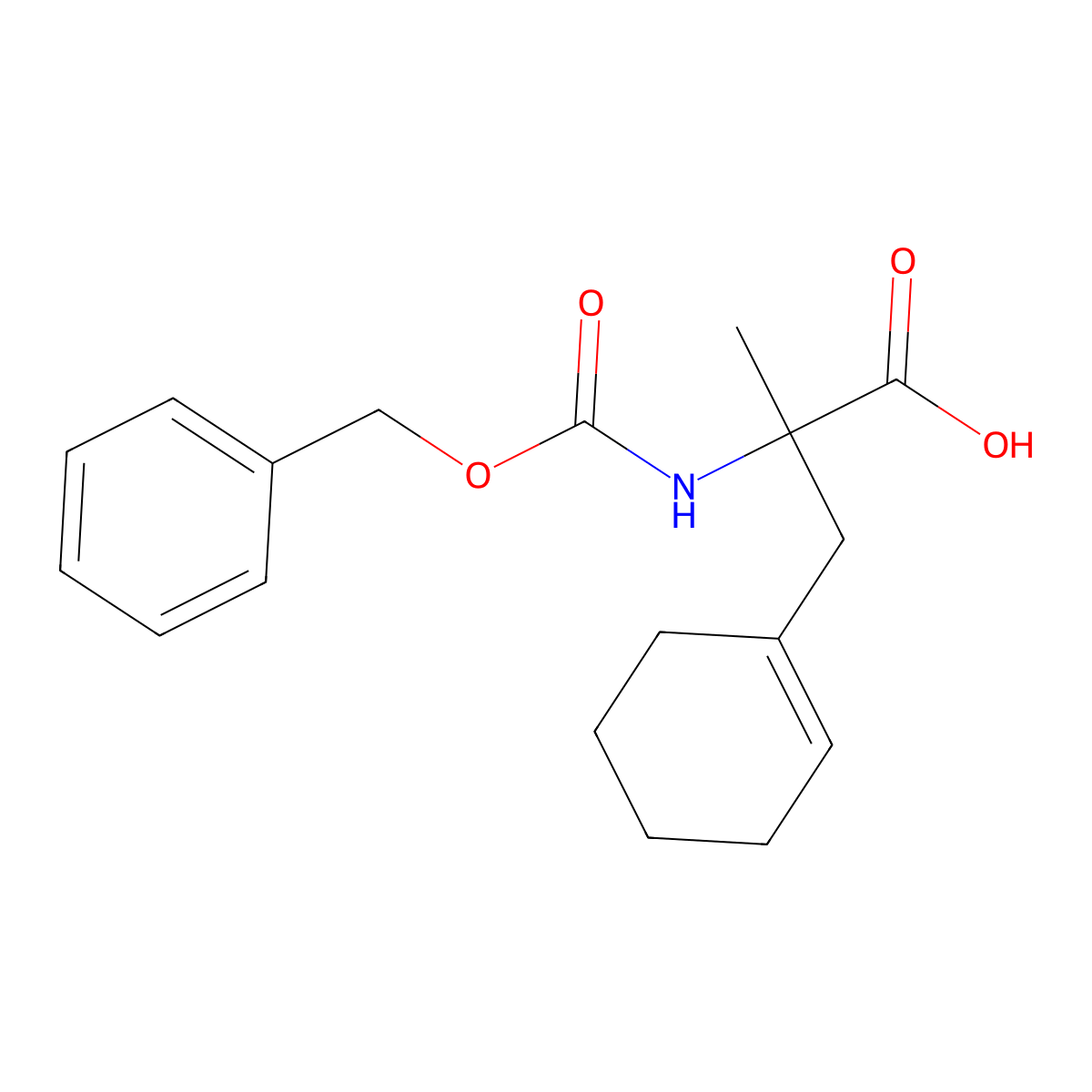 2-{[(Benzyloxy)carbonyl]amino}-3-(cyclohex-1-en-1-yl)-2-methylpropanoic acid molecular structure, CAS 2353244-85-4