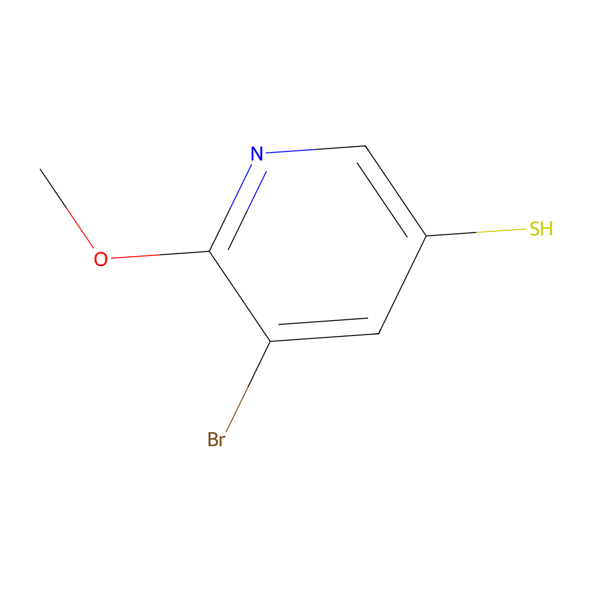 5-Bromo-6-methoxypyridine-3-thiol molecular structure, CAS 2353248-19-6