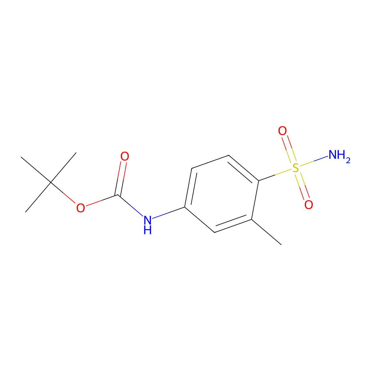 tert-butyl N-(3-methyl-4-sulfamoylphenyl)carbamate molecular structure, CAS 2353256-14-9