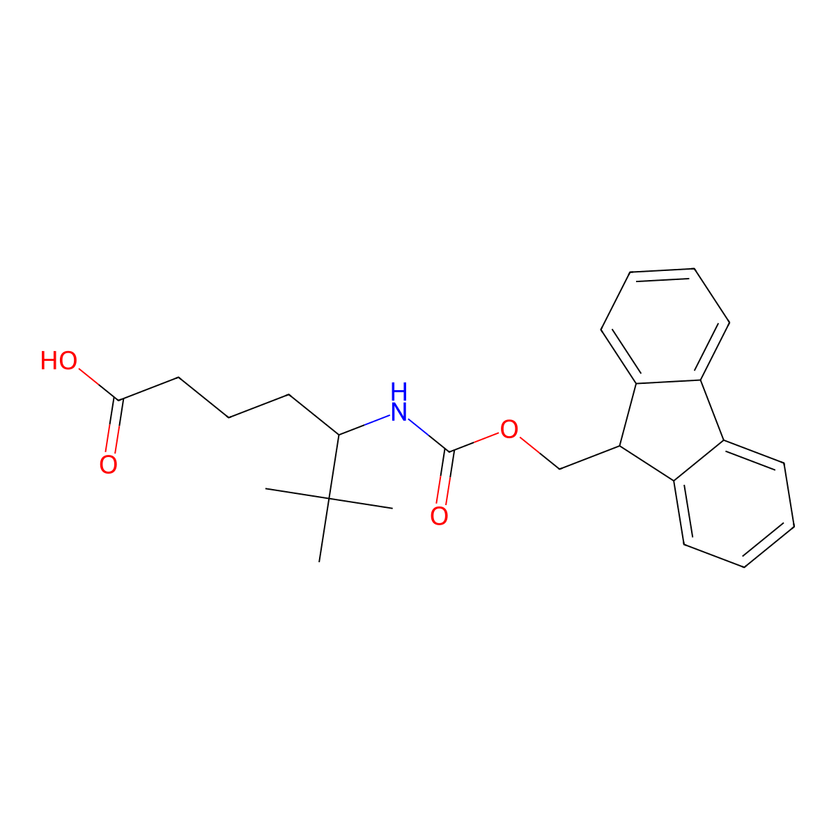 5-({[(9H-fluoren-9-yl)methoxy]carbonyl}amino)-6,6-dimethylheptanoic acid molecular structure, CAS 2353278-60-9