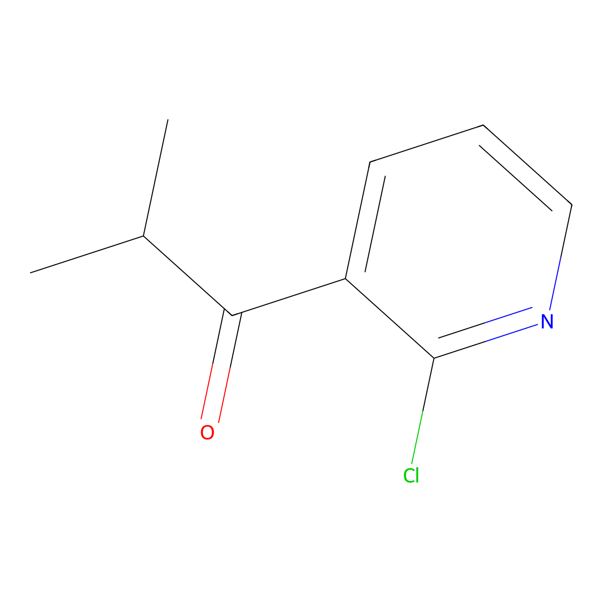 1-(2-Chloro-3-pyridinyl)-2-methyl-1-propanone molecular structure, CAS 2353320-82-6