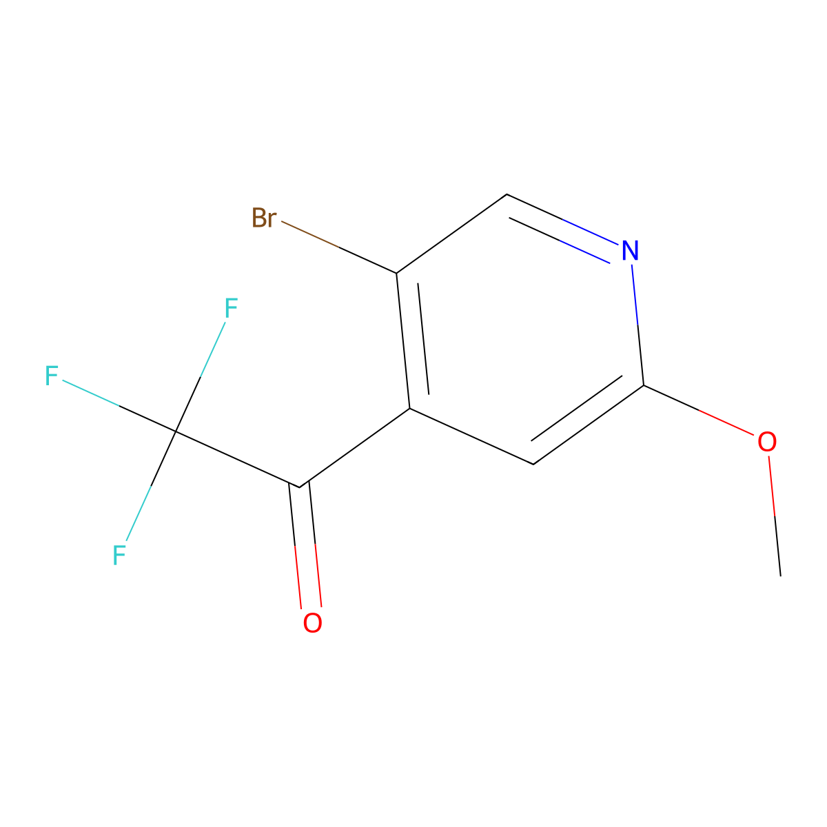 1-(5-Bromo-2-methoxypyridin-4-yl)-2,2,2-trifluoroethanone molecular structure, CAS 2353330-51-3