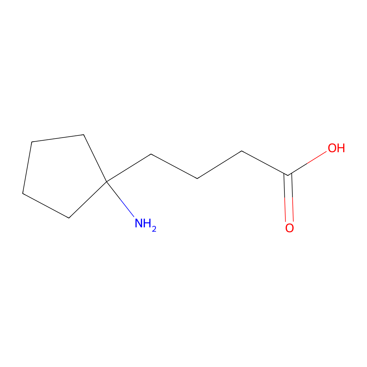 4-(1-Aminocyclopentyl)butanoic acid molecular structure, CAS 2353373-29-0