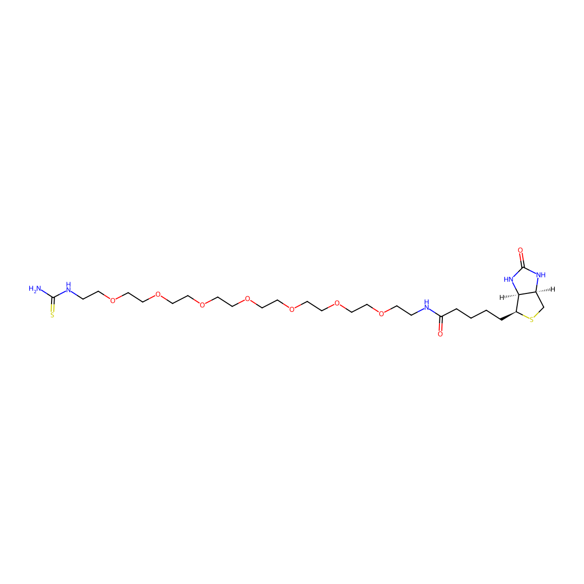 Biotin-PEG7-thiourea molecular structure, CAS 2353409-59-1