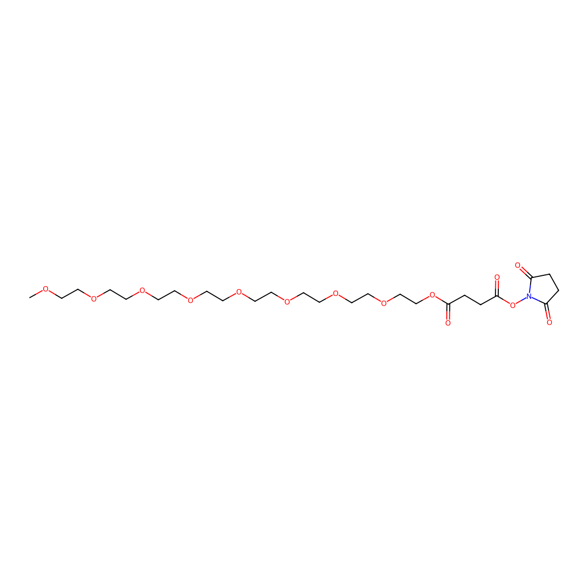 3-(m-PEG8-ethoxycarbonyl)propanoic-NHS ester molecular structure, CAS 2353409-76-2