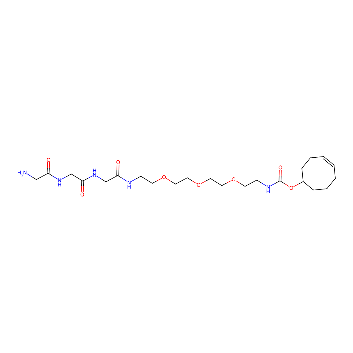Gly-Gly-Gly-PEG3-TCO molecular structure, CAS 2353409-81-9