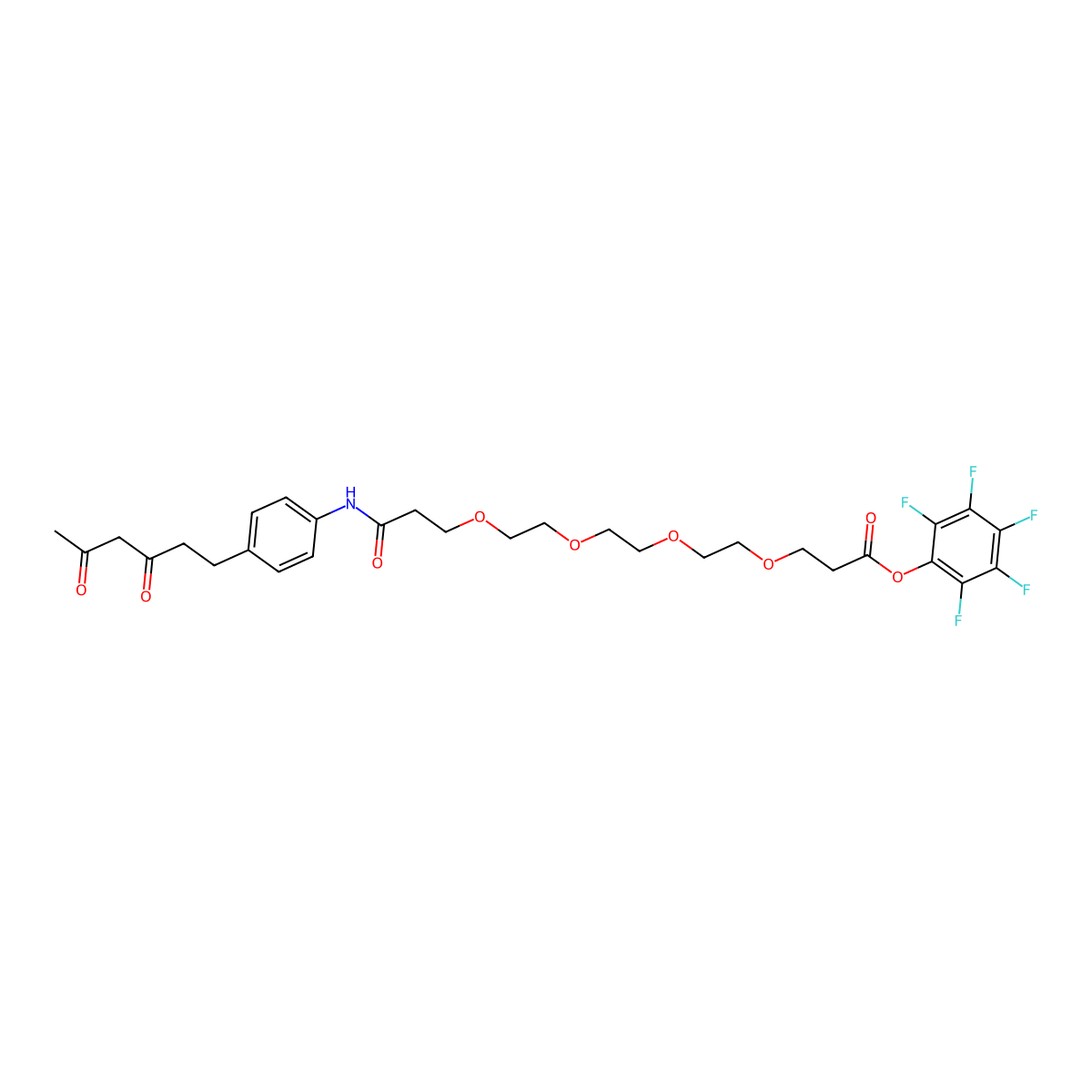 Diketone-PEG4-PFP ester molecular structure, CAS 2353409-84-2