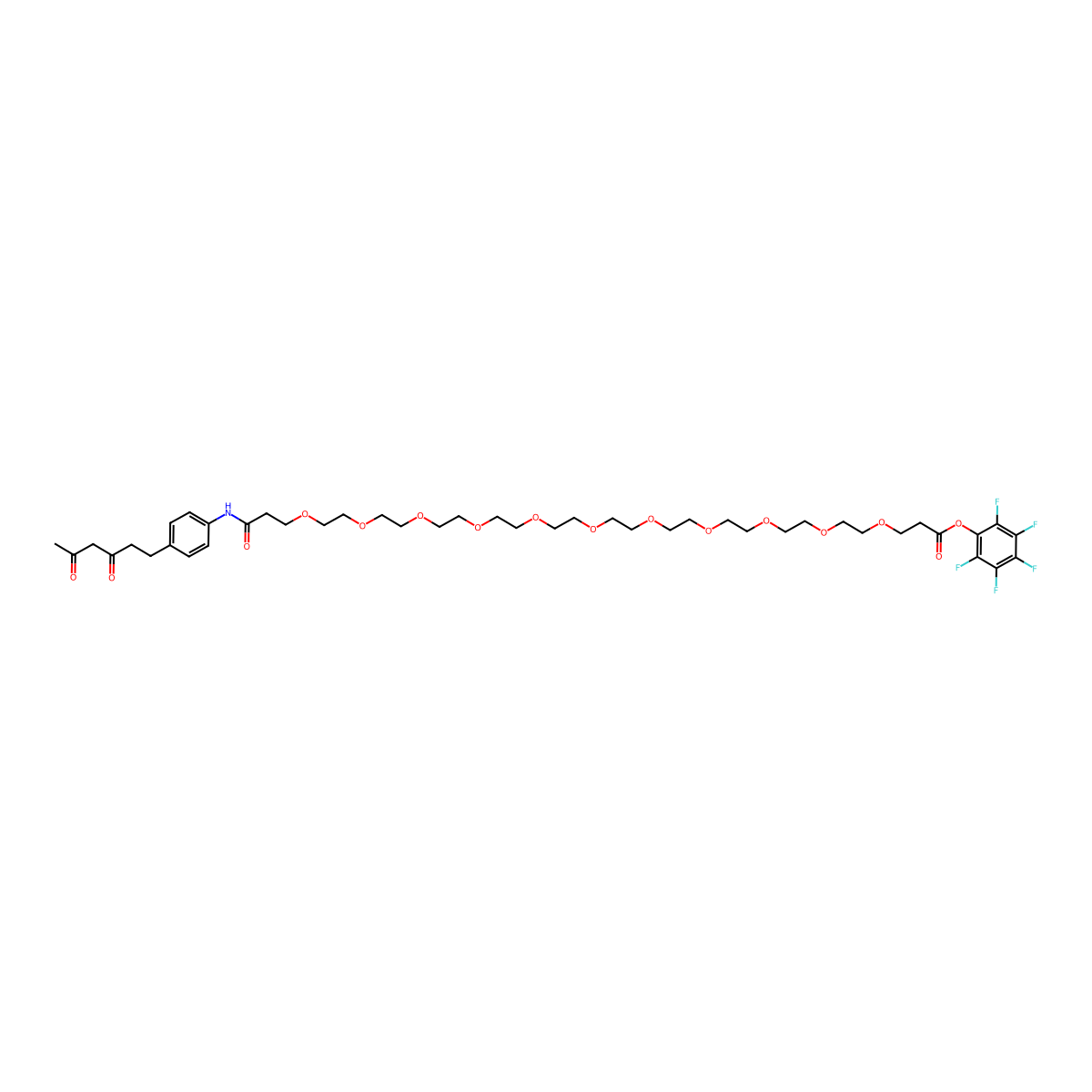 Diketone-PEG11-PFP ester molecular structure, CAS 2353409-86-4