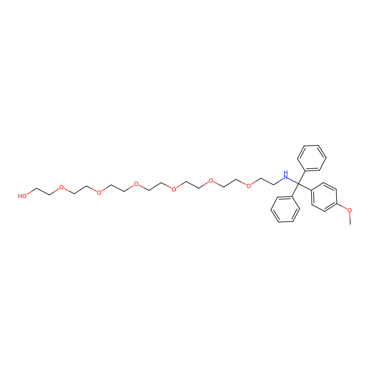Methoxy-Tr-NH-PEG7 molecular structure, CAS 2353409-88-6