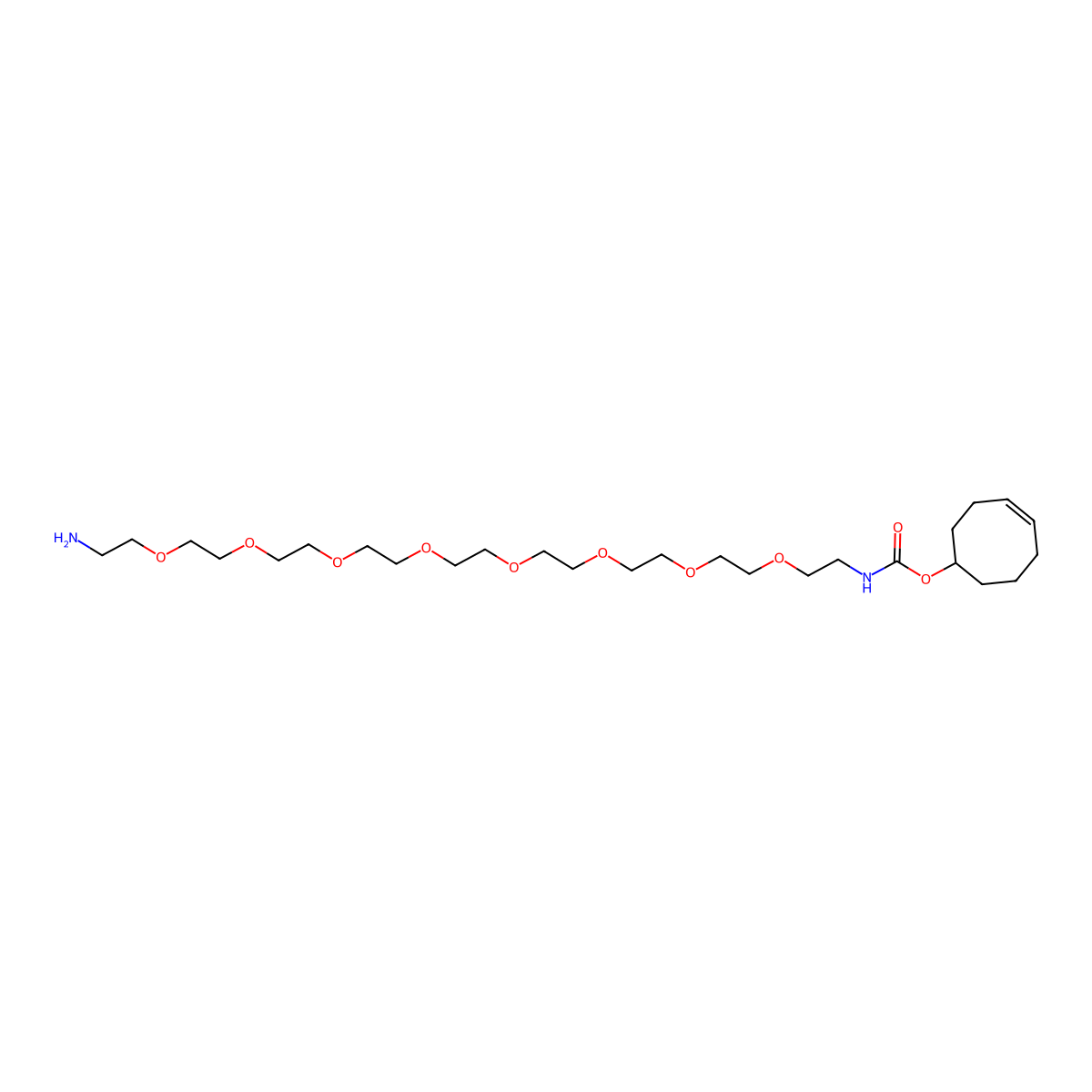 TCO-PEG8-amine molecular structure, CAS 2353409-92-2