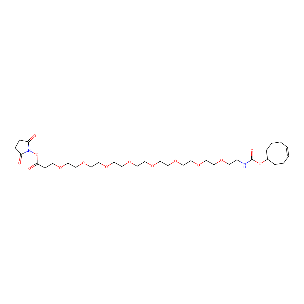 TCO-PEG8-NHS ester molecular structure, CAS 2353409-95-5