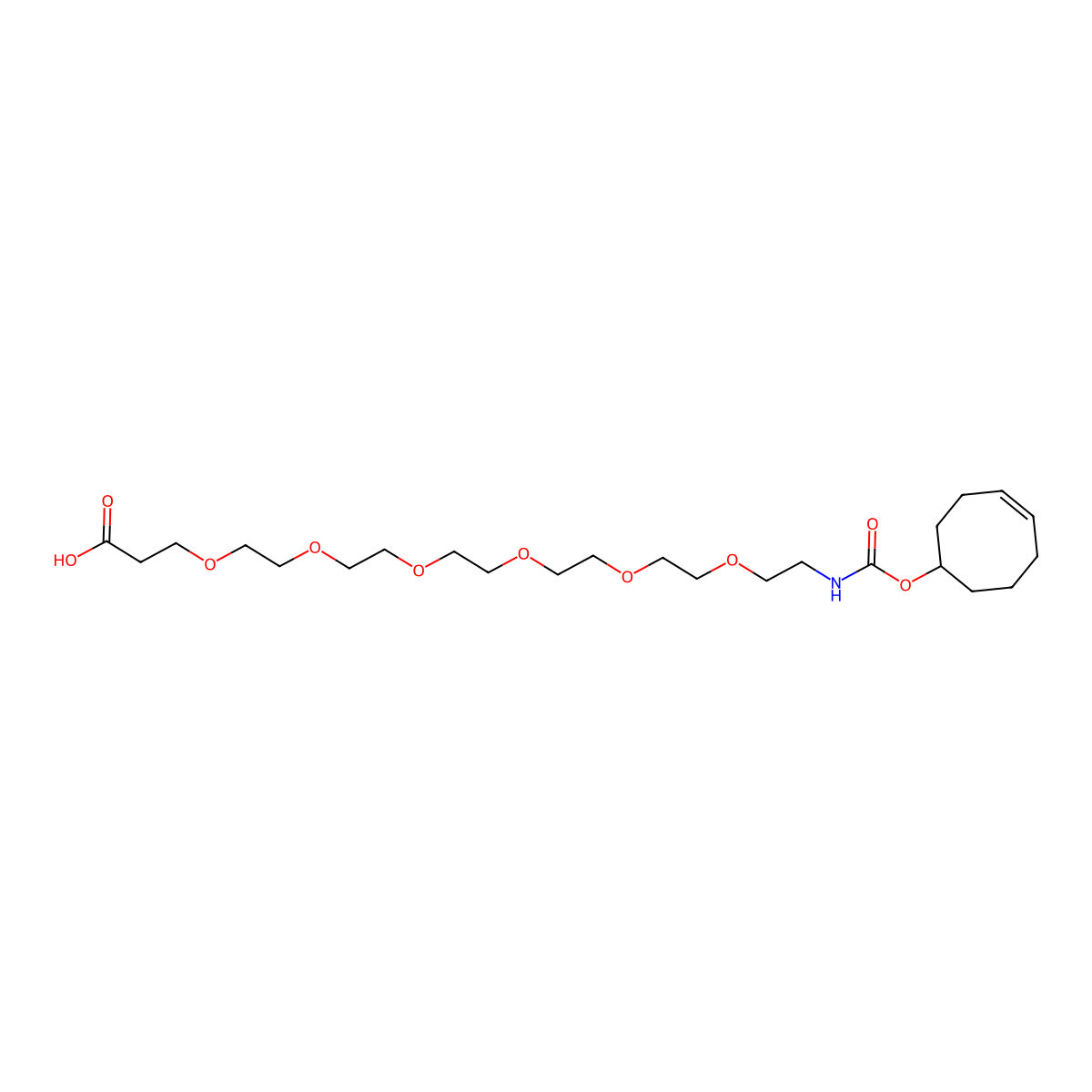 TCO-PEG6-acid molecular structure, CAS 2353409-97-7