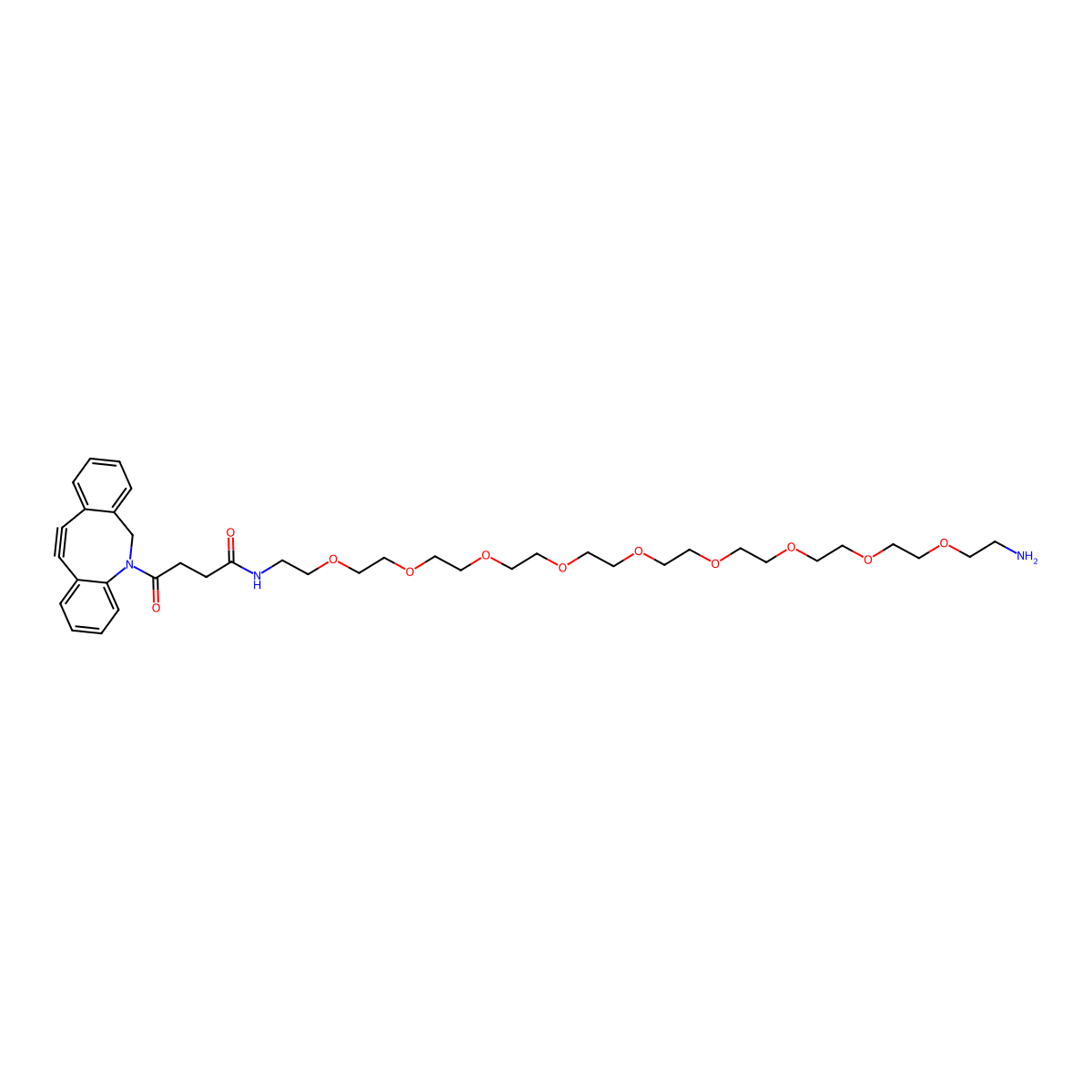 DBCO-PEG9-amine molecular structure, CAS 2353409-99-9