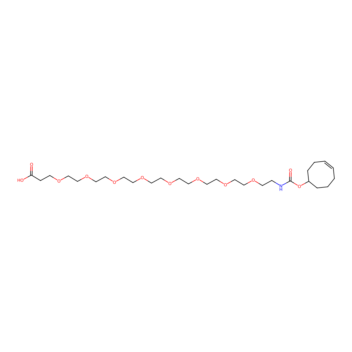 TCO-PEG8-acid molecular structure, CAS 2353410-03-2