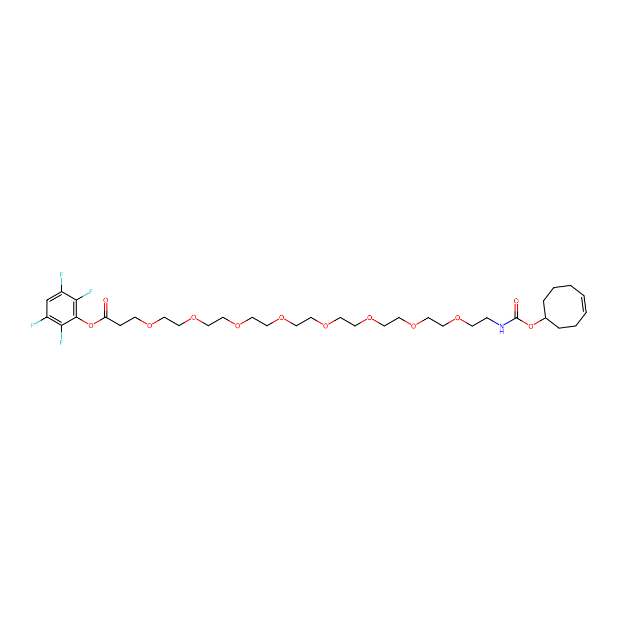 TCO-PEG8-TFP ester molecular structure, CAS 2353410-06-5