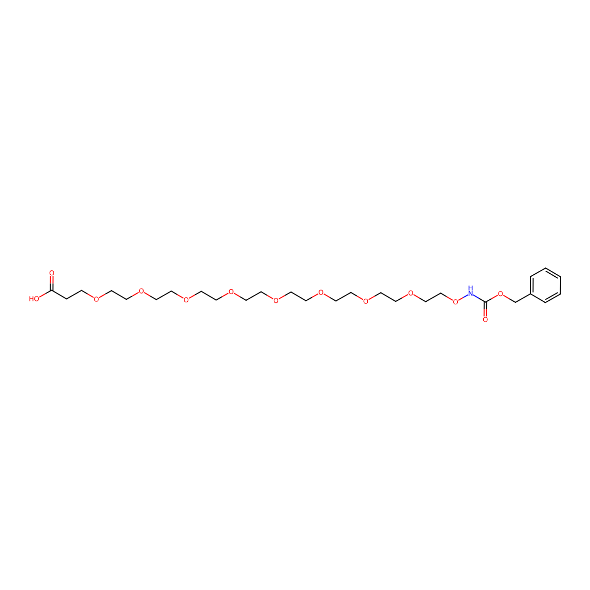 CBZ-aminooxy-PEG8-acid molecular structure, CAS 2353410-09-8
