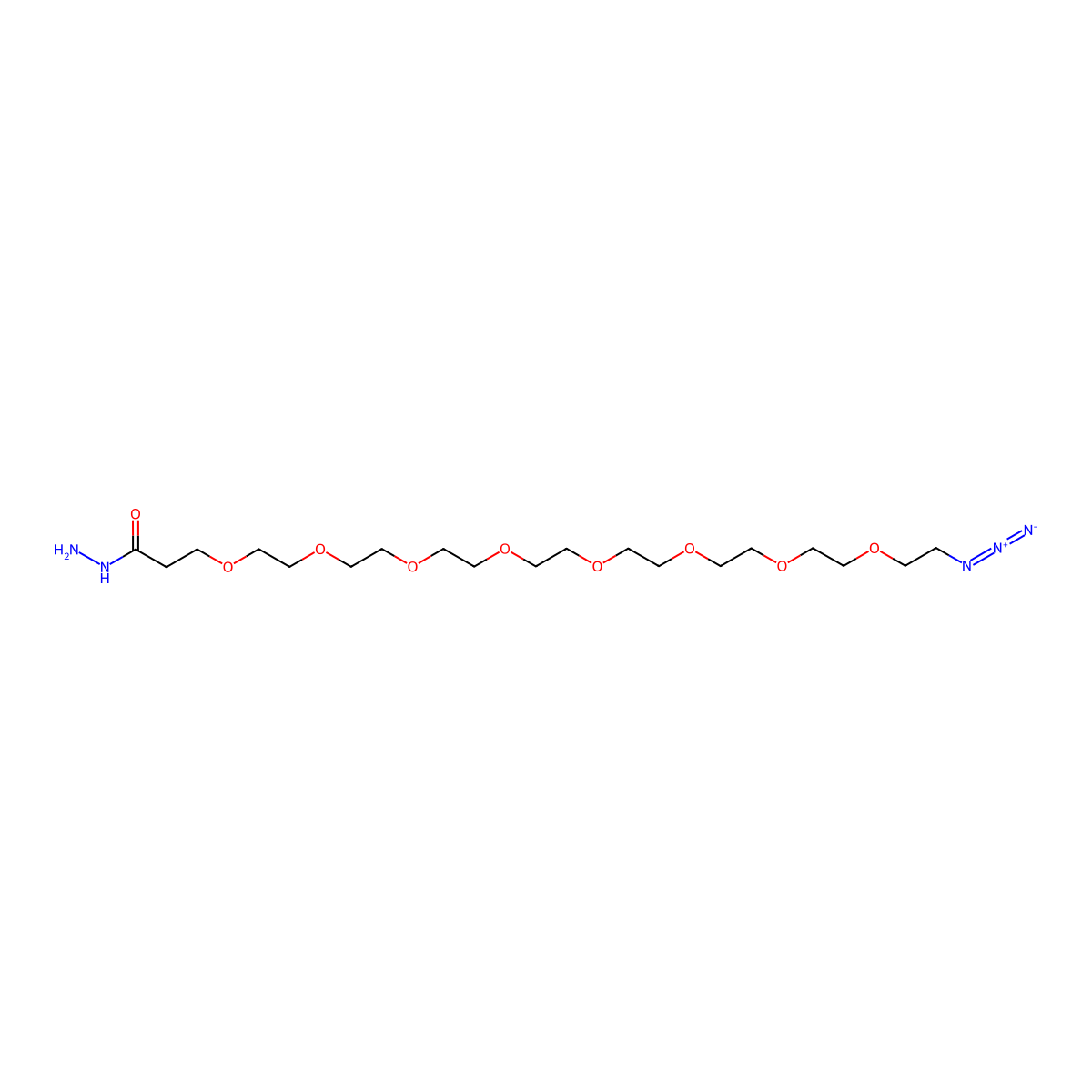 Azido-PEG8-hydrazide molecular structure, CAS 2353410-11-2