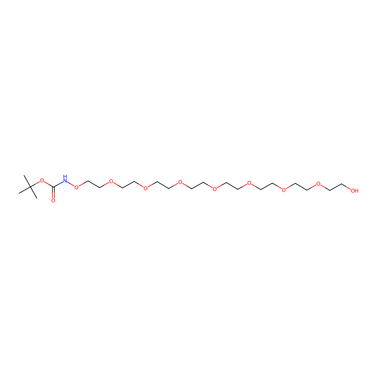 t-Boc-Aminooxy-PEG8-alcohol molecular structure, CAS 2353410-14-5