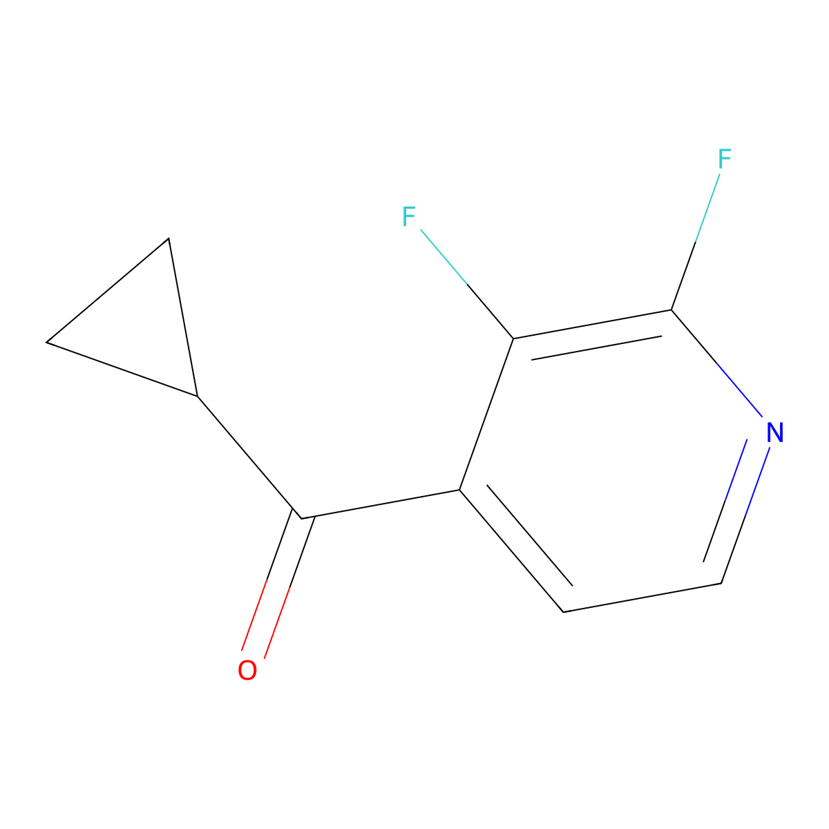 Cyclopropyl(2,3-difluoro-4-pyridinyl)methanone molecular structure, CAS 2353414-81-8