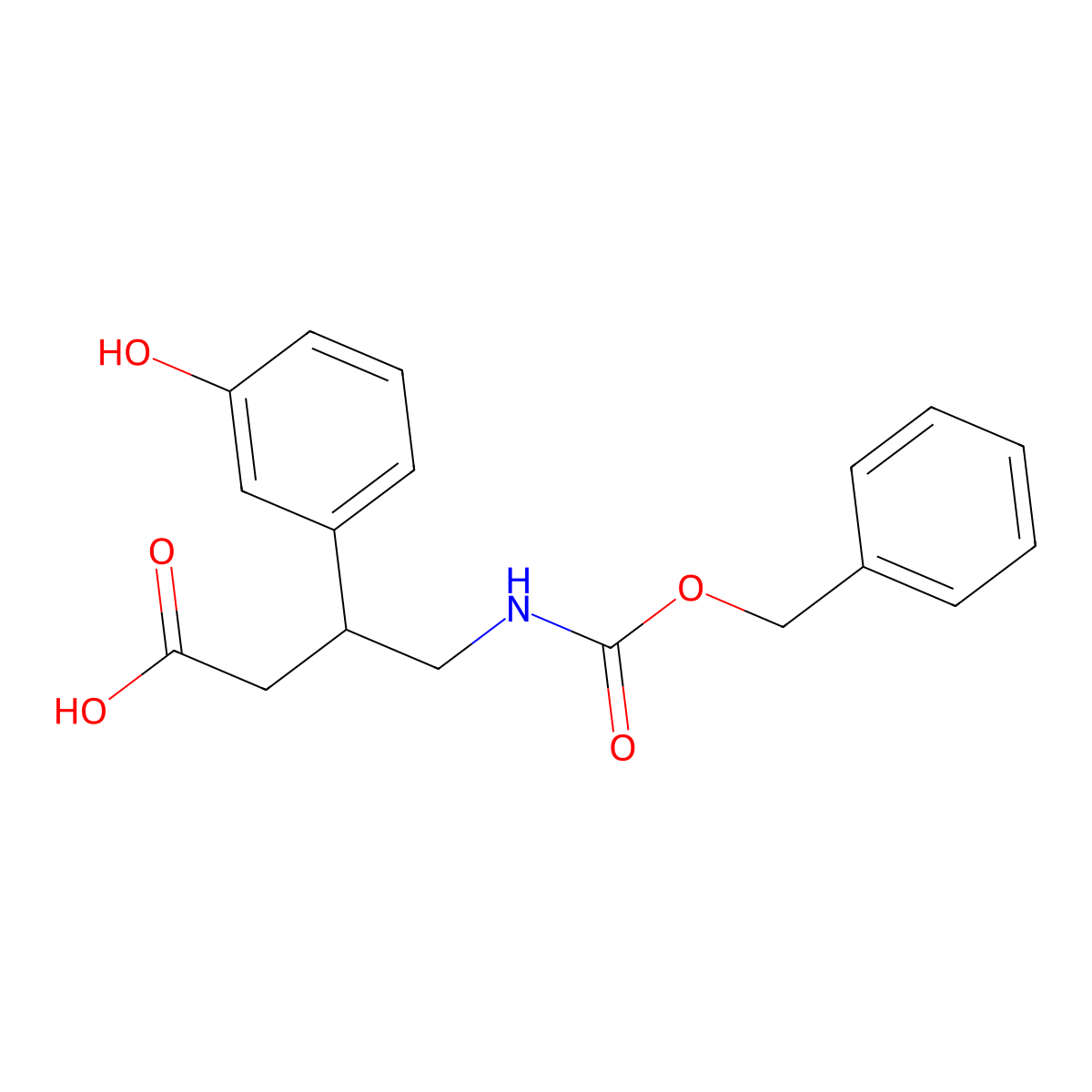 4-{[(Benzyloxy)carbonyl]amino}-3-(3-hydroxyphenyl)butanoic acid molecular structure, CAS 2353426-10-3