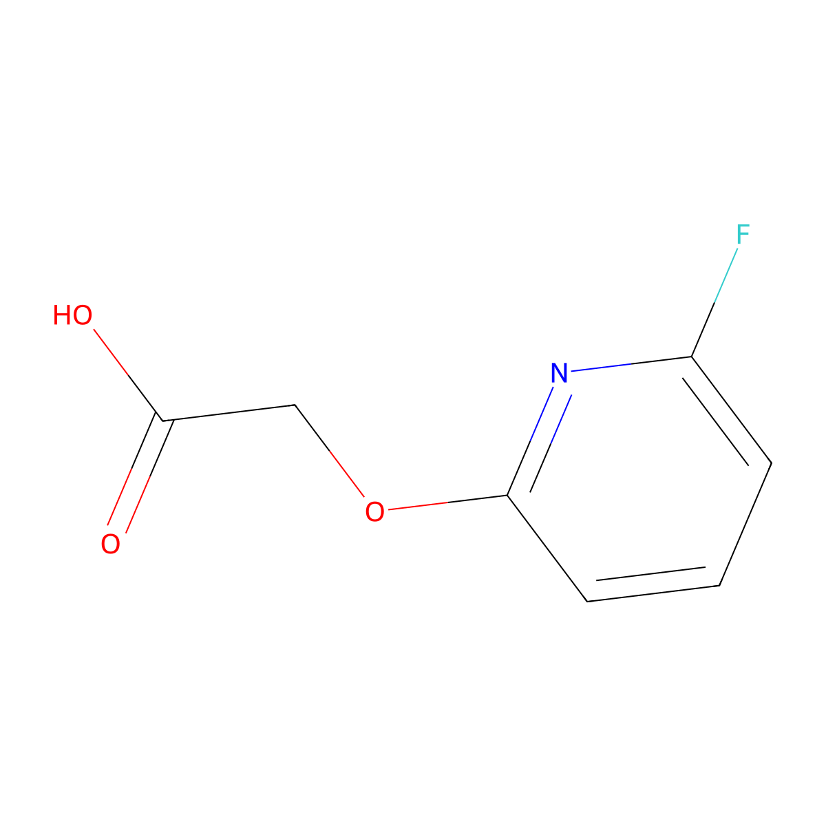 2-[(6-Fluoropyridin-2-yl)oxy]acetic acid molecular structure, CAS 2353455-34-0