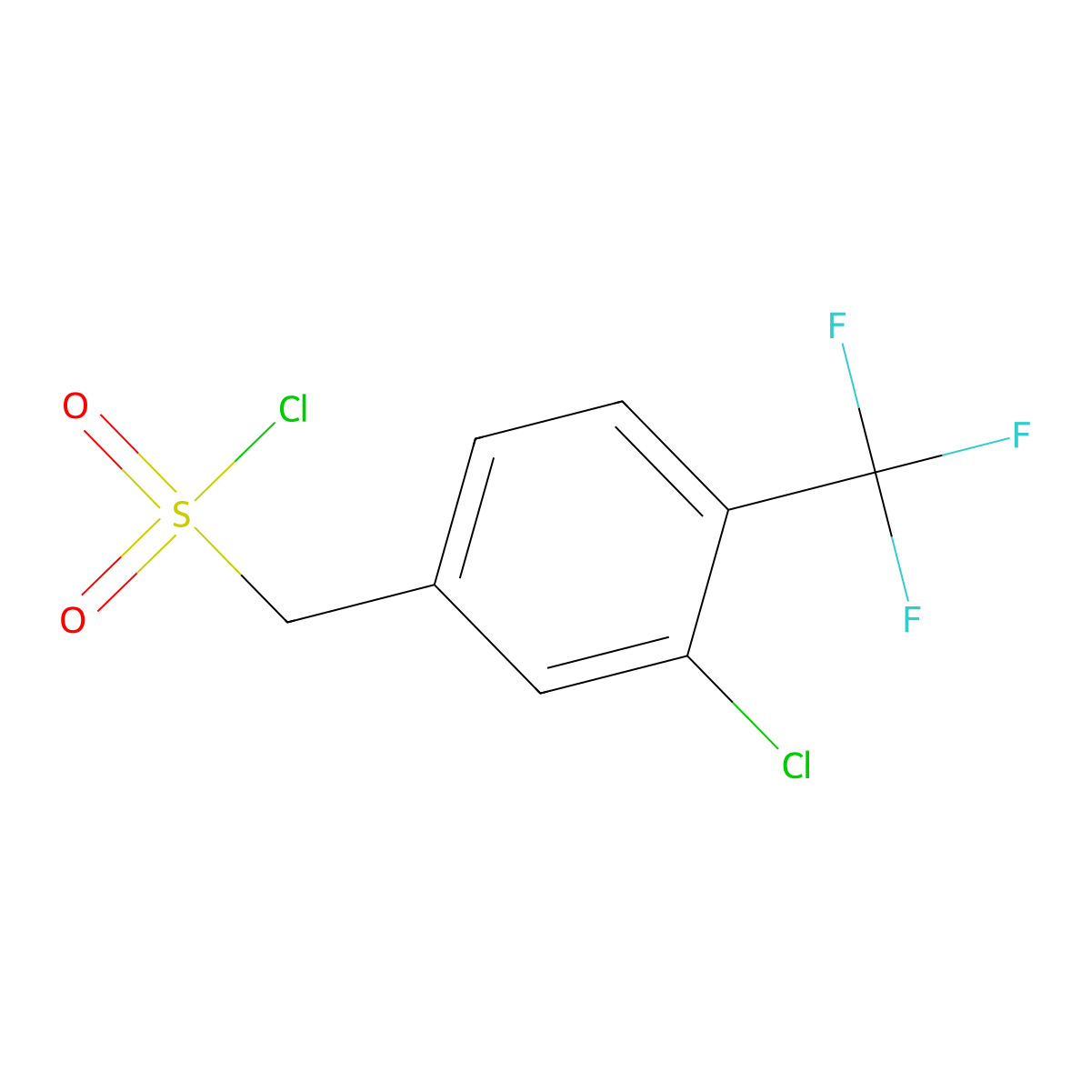 [3-Chloro-4-(trifluoromethyl)phenyl]methanesulfonylchloride molecular structure, CAS 2353462-34-5