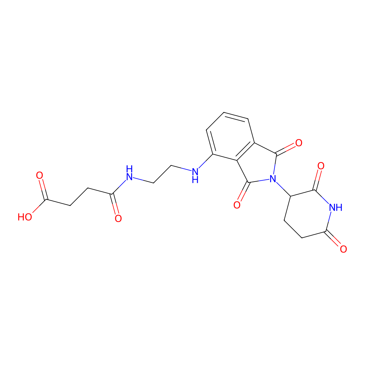Thalidomide-C2-amido-C2-COOH molecular structure, CAS 2353496-84-9