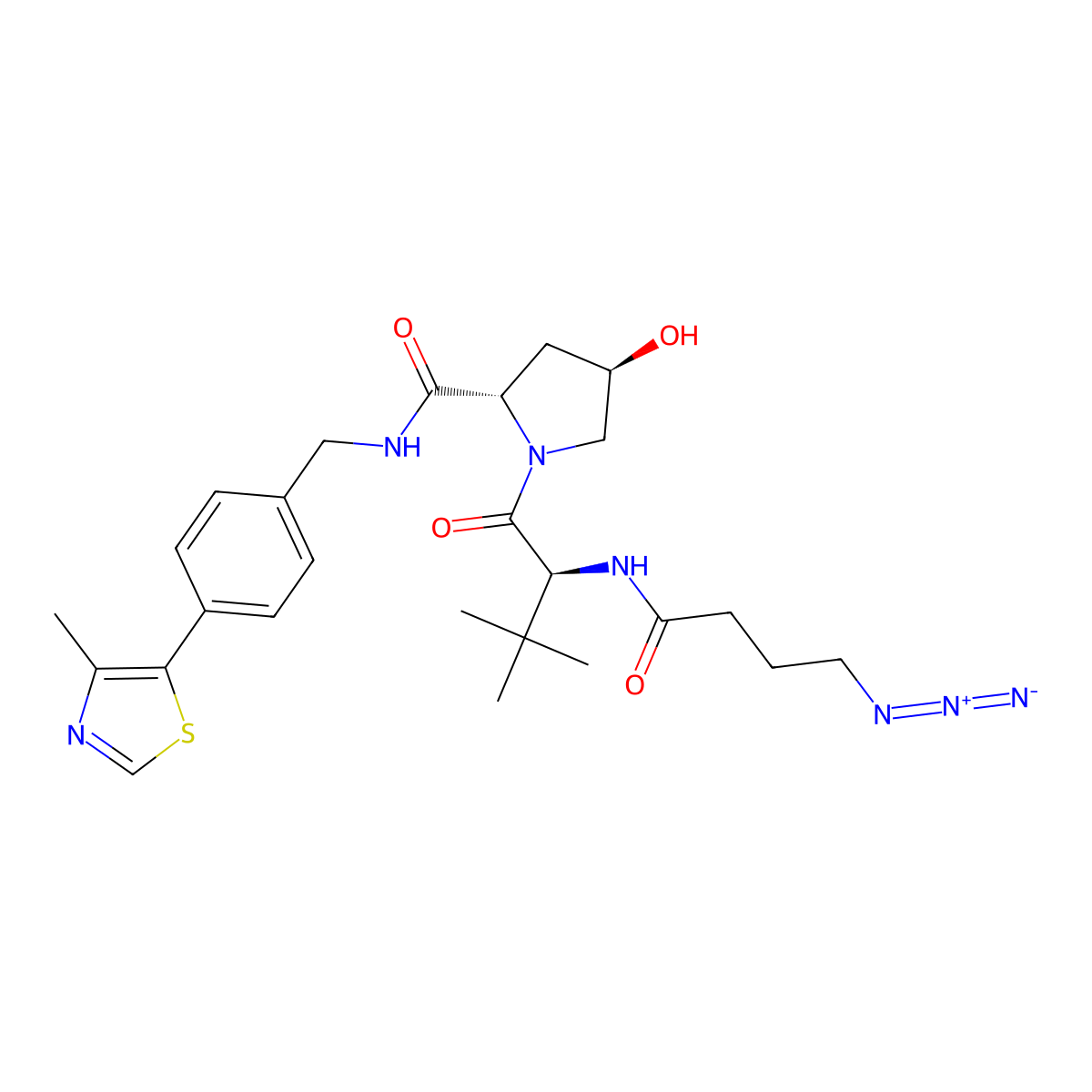 (S,R,S)-AHPC-CO-C3-azide molecular structure, CAS 2353496-85-0