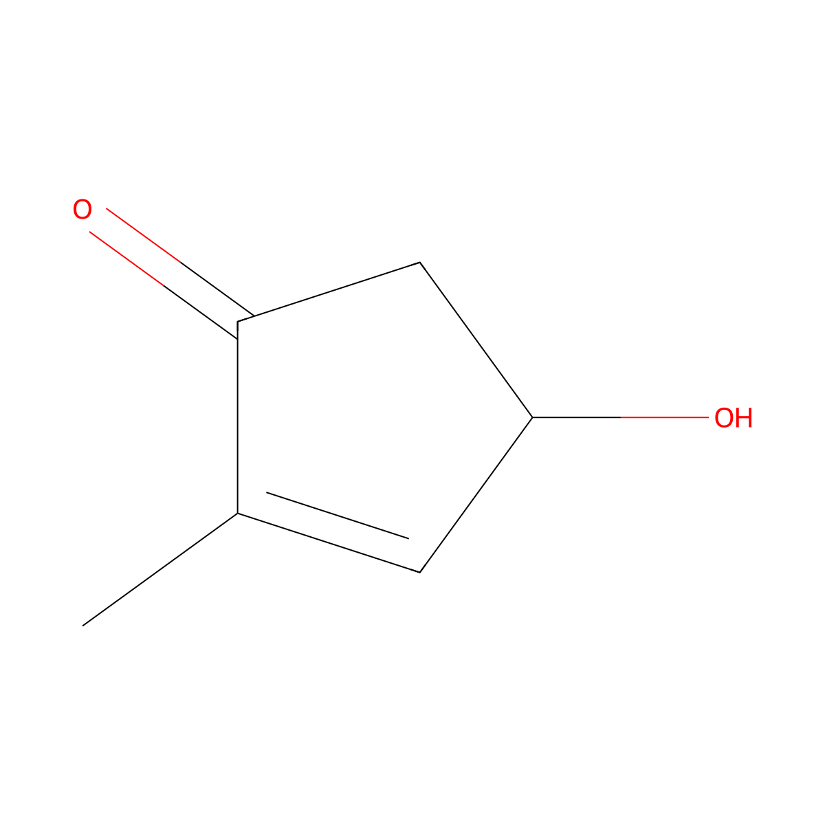 2-Cyclopenten-1-one, 4-hydroxy-2-methyl- molecular structure, CAS 23535-17-3